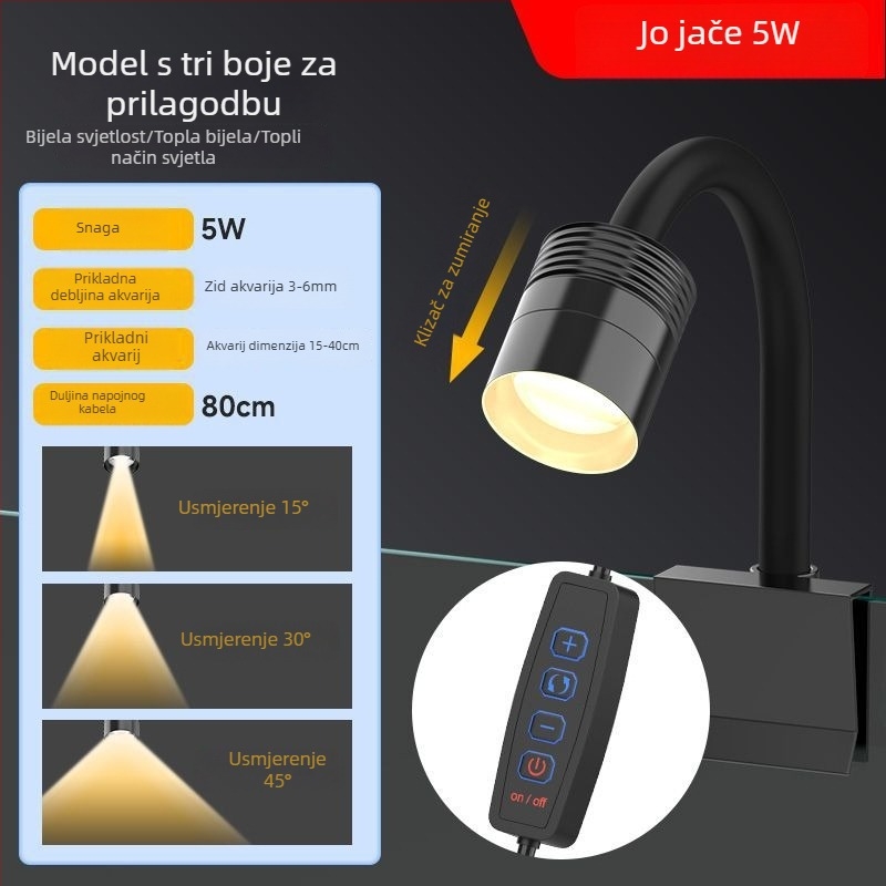 Parker USB mini klipsa za akvarij, 5W, plastično kućište, 102 g