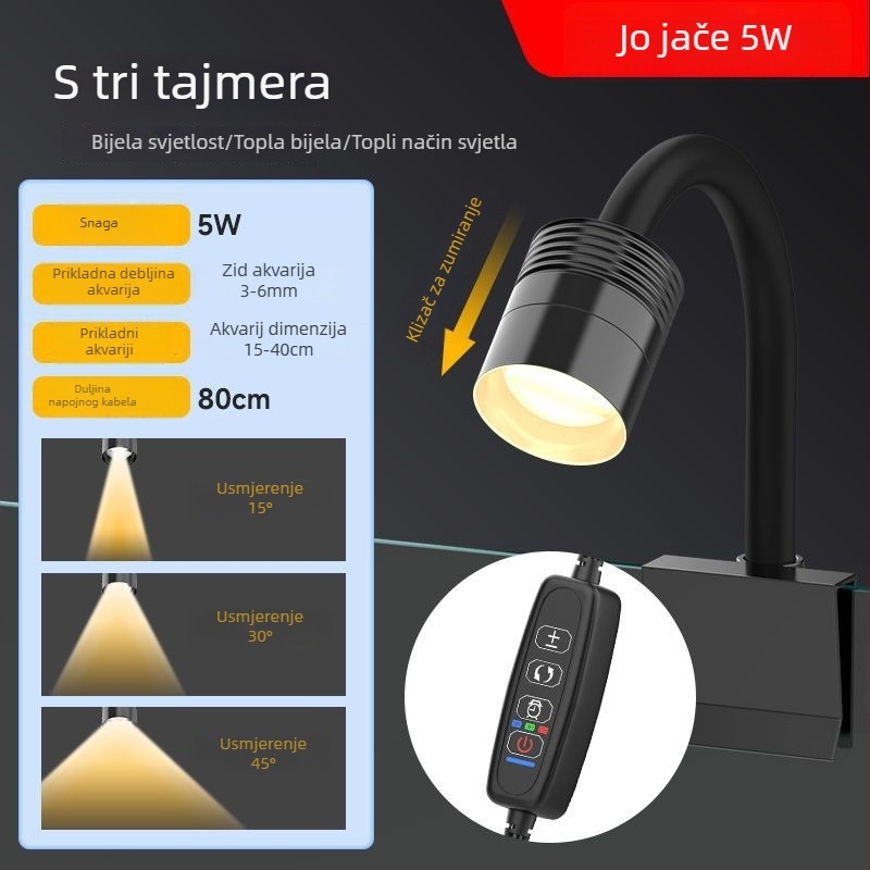 Parker USB mini klipsa za akvarij, 5W, plastično kućište, 102 g