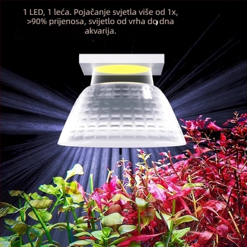 LED klips svjetlo za akvarij s punim spektrom za vodene biljke – Yee, 11.4/15.2W