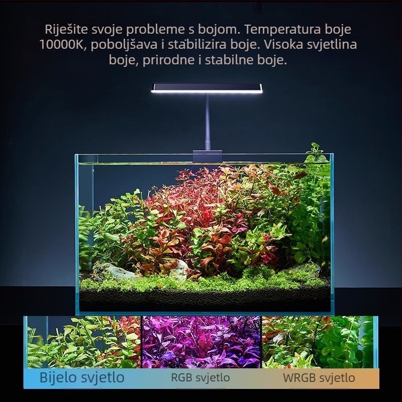 LED klips svjetlo za akvarij s punim spektrom za vodene biljke – Yee, 11.4/15.2W