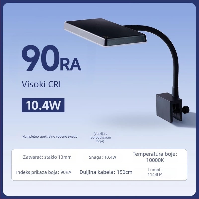 LED klips svjetlo za akvarij s punim spektrom za vodene biljke – Yee, 11.4/15.2W