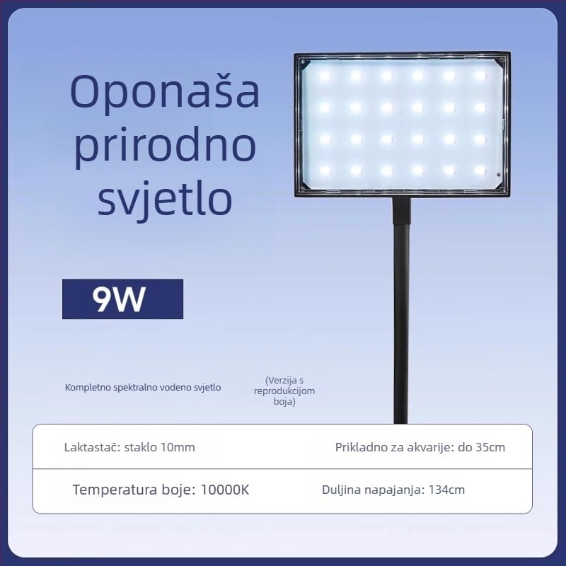 LED klips svjetlo za akvarij s punim spektrom za vodene biljke – Yee, 11.4/15.2W