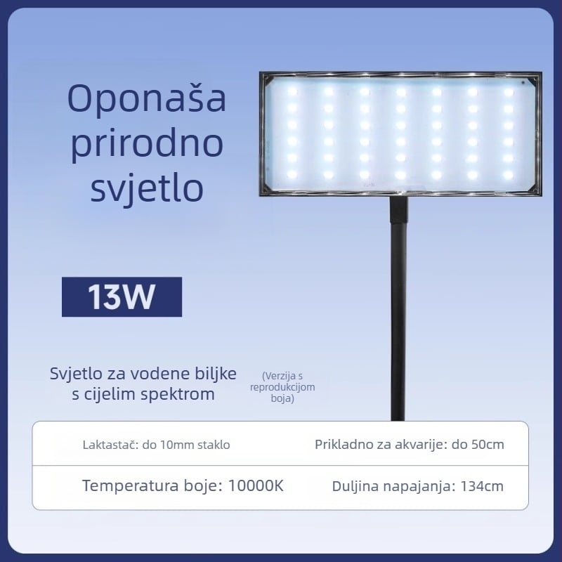 LED klips svjetlo za akvarij s punim spektrom za vodene biljke – Yee, 11.4/15.2W