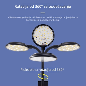 LED svjetlo za akvarij – 6W, USB klip-on, 360° rasvjeta, protiv algi, vodootporno kućište