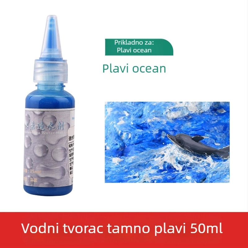 Pasta za vodeni pejzaž za dioramu, pasta za stvaranje vode za mini pejzaže oceana i rijeka, The Crab Kingdom, građevinski model (Materijal: Drugo; Kategorija: Građevinski model; Uzrast: 15–35; Bez električne)