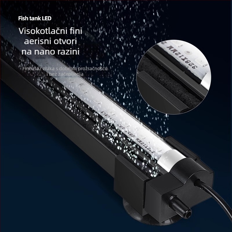 LED svjetlo za akvarij s mjehurićima, gradijentnim osvjetljenjem, oksigenacijom i uređenjem krajolika – 1–6W, 300 g, Autonomous OEM