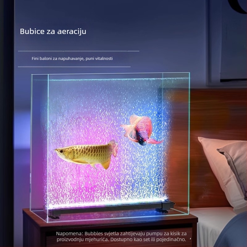 LED svjetlo za akvarij s mjehurićima, gradijentnim osvjetljenjem, oksigenacijom i uređenjem krajolika – 1–6W, 300 g, Autonomous OEM