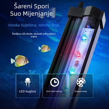 LED svjetlo za balončiće u akvariju s daljinskim upravljačem, potopno, dekorativno, snaga 1–6W, masa 100 g