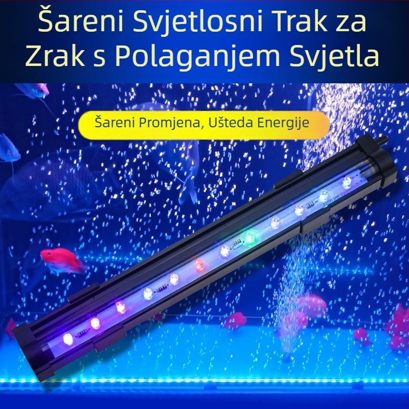 LED svjetlo za balončiće u akvariju s daljinskim upravljačem, potopno, dekorativno, snaga 1–6W, masa 100 g