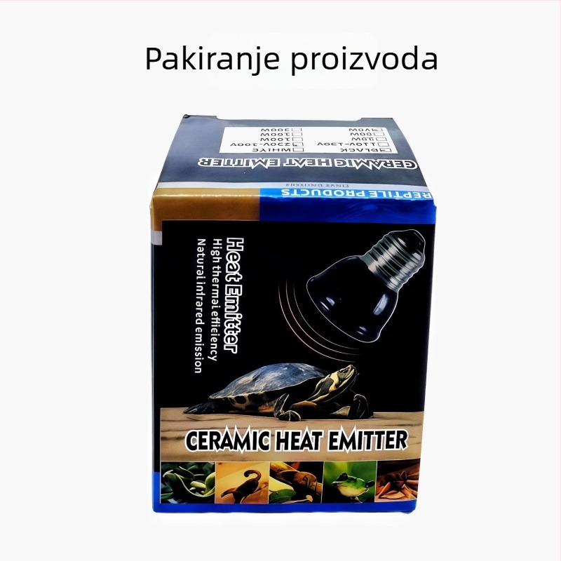 Keramična grijaća lampa za reptile i kućne ljubimce, 25/50/75/100W, težina 64 g