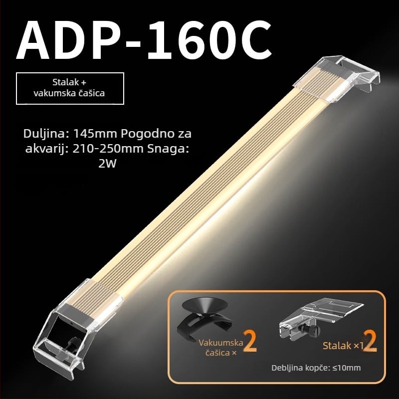 LED svjetlo za akvarij za vodne biljke, kućište od aluminijske legure, podesiva svjetlost, model LDP, 0.5 kg