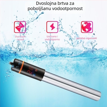Nerđajući čelični grijač za akvarij, otporan na eksplozije, automatska kontrola temperature, 200W/300W, mini grijač za akvarij s kornjačama