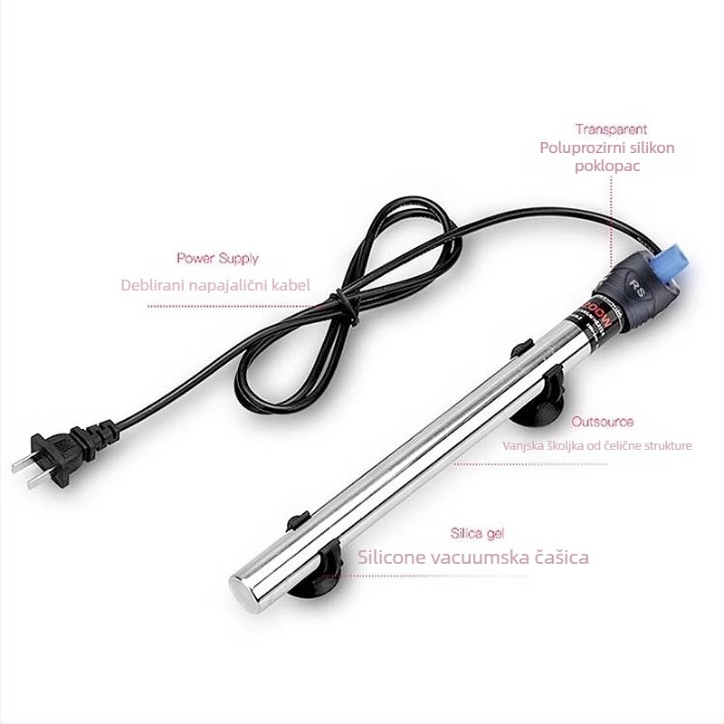 Grijačka šipka za akvarij (nehrđajući čelik; 50–500 W; 0,4 kg; brend Risheng)