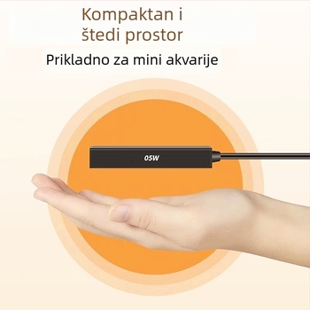 Grijaća šipka za akvarij, nehrđajući čelik, USB napajanje, 5W/10W, automatska kontrola temperature