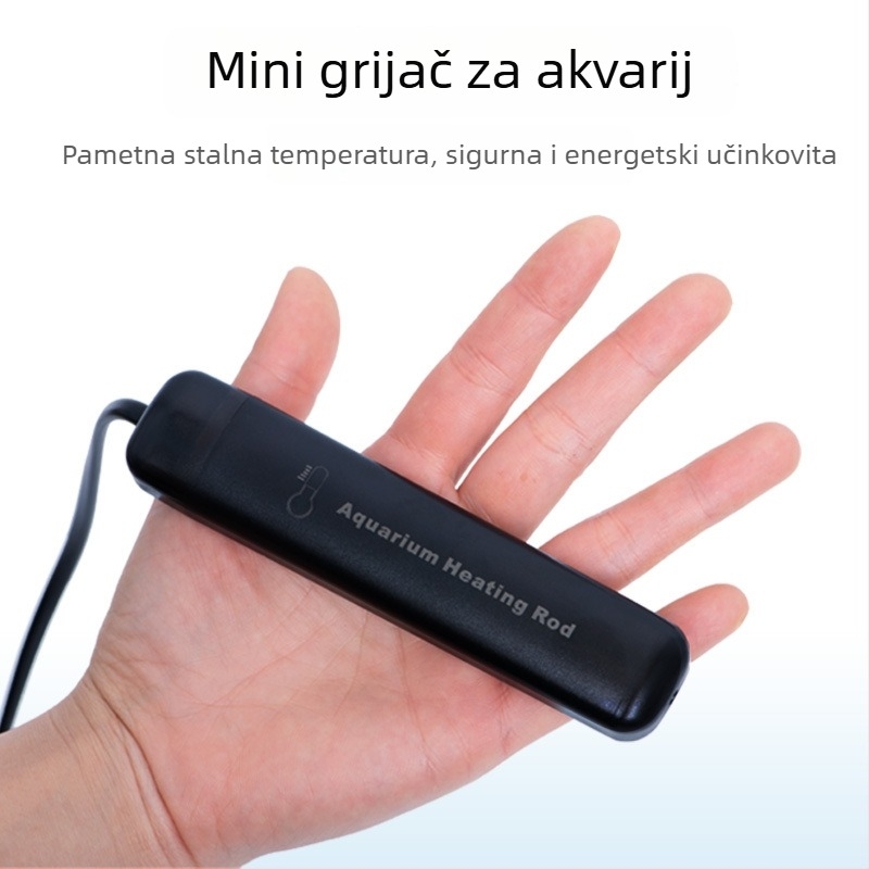 Grijača šipka s automatskom kontrolom temperature za male akvarije i terarije za kornjače; kućište od PC plastike, PT grijaći list