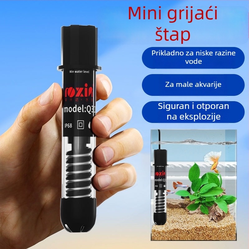 Rongxing staklena grijačica za akvarij 25–75W