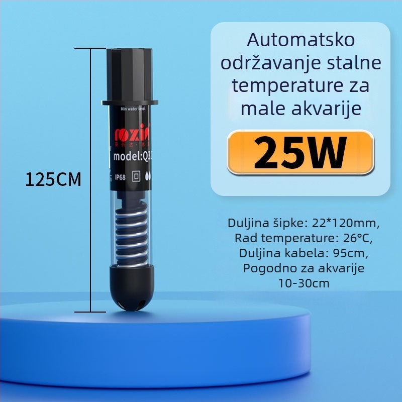 Rongxing staklena grijačica za akvarij 25–75W