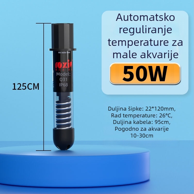Rongxing staklena grijačica za akvarij 25–75W
