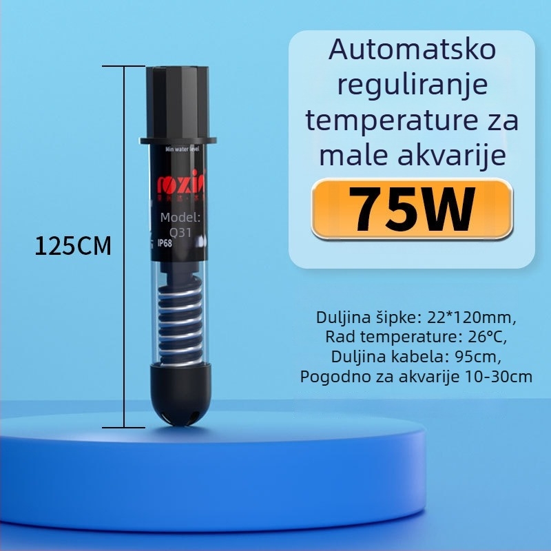 Rongxing staklena grijačica za akvarij 25–75W