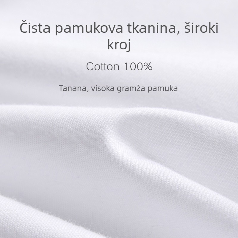 Muška bezrukna vestica od 100% pamuka, opuštenog kroja, kružni izrez, srednje gusta tkanina (161–180 g/m2) za ljeto