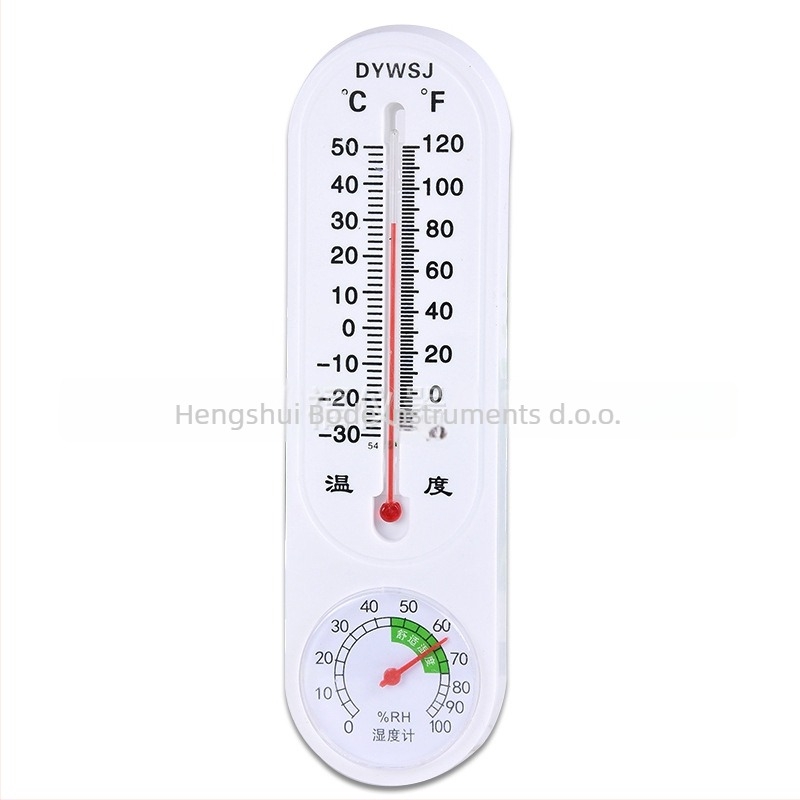 Zidni higrometar i termometar - unutarnja/vanjska temperatura, DYWSJ, bez baterije, za nastavu, uzgoj i sadnju