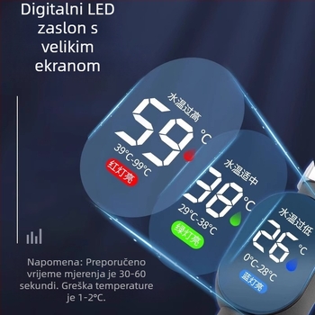 Kupaonski termometar za vodu s LED zaslonom, za kupanje beba i djece (Brand: Lipherton; Raspon temperature: 0–90°C; Prilagodba: Dostupna)
