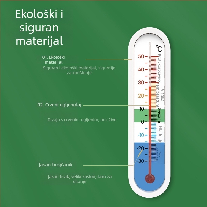 Deli higrometar za hladnjak i zamrzivač s ugrađenim termometrom, za skladištenje u ljekarni i ormariće za uzorke