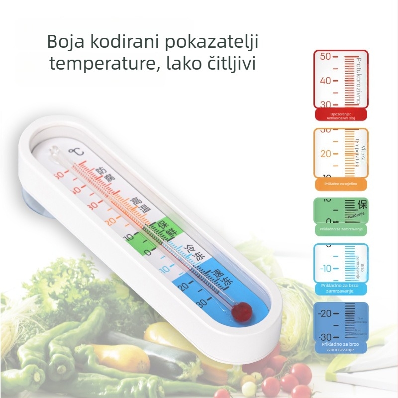 Deli higrometar za hladnjak i zamrzivač s ugrađenim termometrom, za skladištenje u ljekarni i ormariće za uzorke