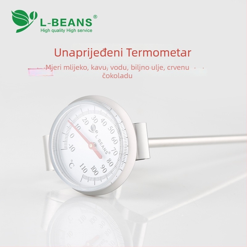 L-BEANS Visići termometar za kavu s diskastim prikazom, raspon -10°C do 110°C, podrijetlo Guangdong, pakiranje 100 komada, licencirana privatna oznaka