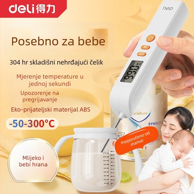 F2 Sonda termometar – za vodu, ulje i mlijeko, kupanje djeteta, visoka preciznost