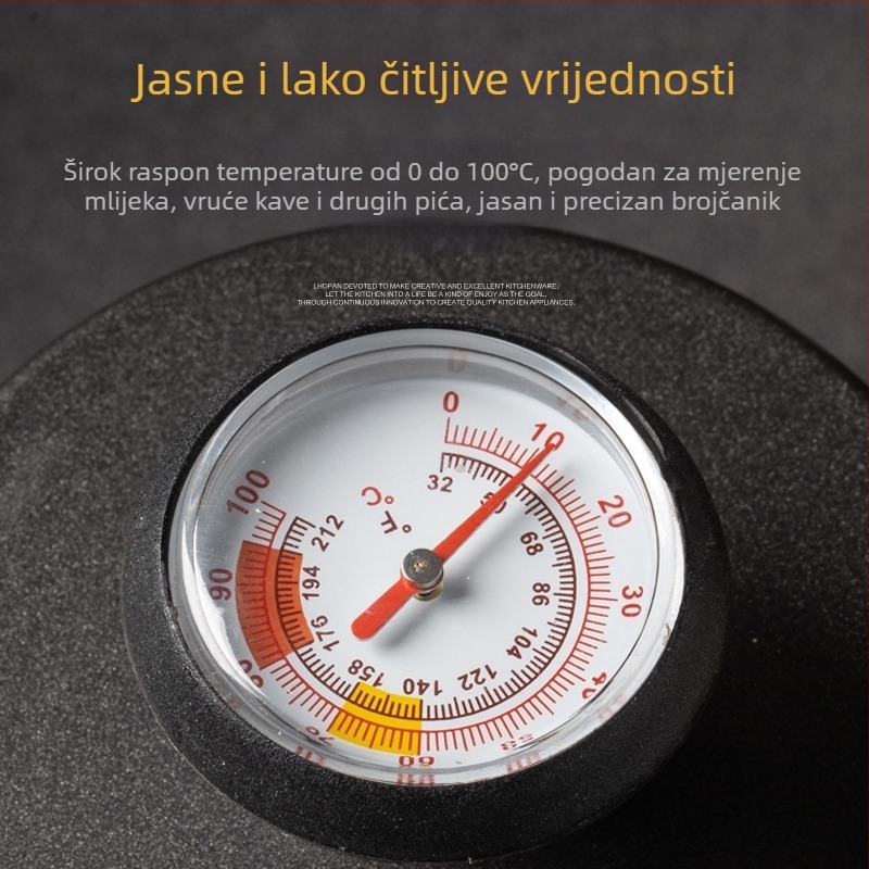 ComeMore kuhinjski termometar od nehrđajućeg čelika za mlijeko, kavu i vodu – prilagodba proizvodnje, licencirana privatna oznaka, 300 kom u kutiji