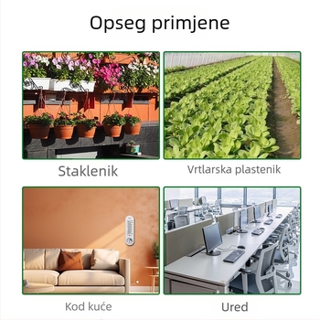 Unutarnji mjerač temperature i vlažnosti, dugi zidni model, za kuću, staklenike, poljoprivredu i akvakulturu; mogućnost privatne marke.