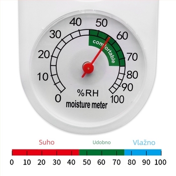 Unutarnji mjerač temperature i vlažnosti, dugi zidni model, za kuću, staklenike, poljoprivredu i akvakulturu; mogućnost privatne marke.