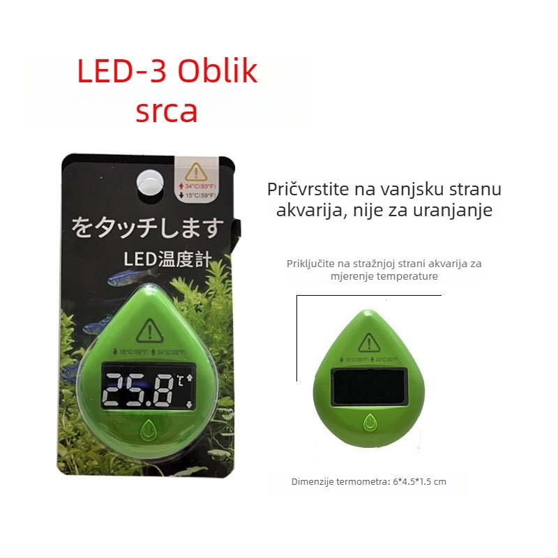 KT-902 Induktivni elektronički termometar s dvostrukim prikazom za akvarij