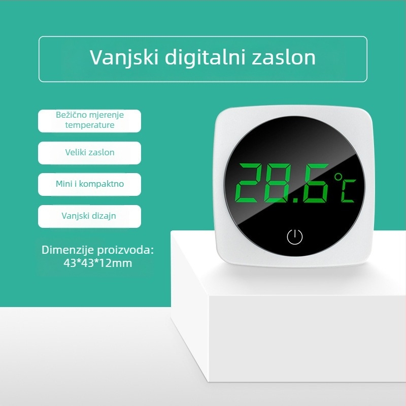 Akvariumski termometar – visoko precizan digitalni senzor temperature vode, ABS + metal