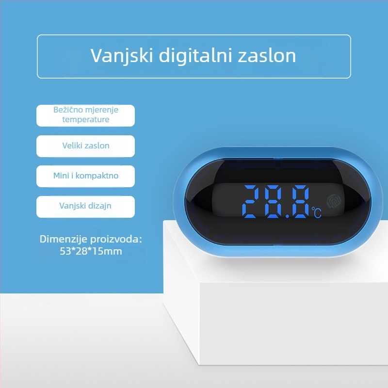 Akvariumski termometar – visoko precizan digitalni senzor temperature vode, ABS + metal