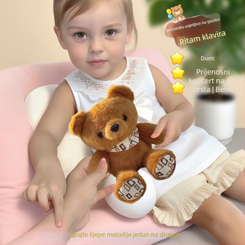 Pluš lutka - Životinjski model, Punjenje PP pamuk, Izuzetno mekan kratki pliš, Pogodno za djecu od 4 do 6 godina