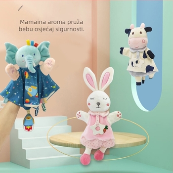 Ručna plišana lutkica s zecom za dojenčad, punilo od down cotton, pliš od spandexa ultra mek, za dob 0–3 godine