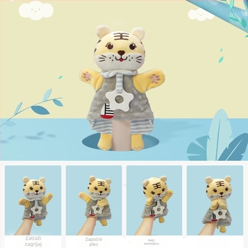 Ručna plišana lutkica s zecom za dojenčad, punilo od down cotton, pliš od spandexa ultra mek, za dob 0–3 godine