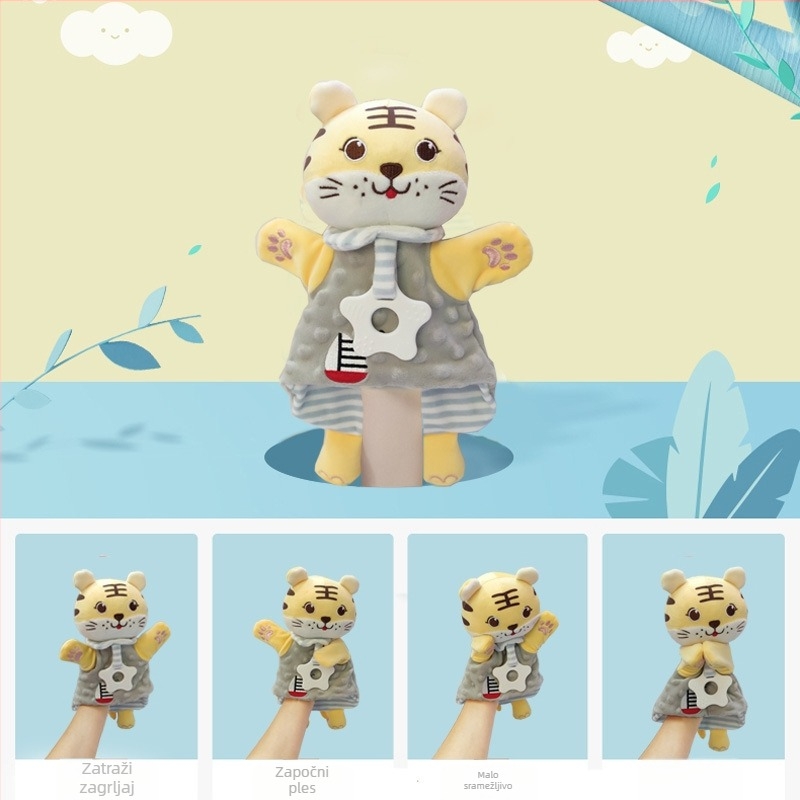 Ručna plišana lutkica s zecom za dojenčad, punilo od down cotton, pliš od spandexa ultra mek, za dob 0–3 godine