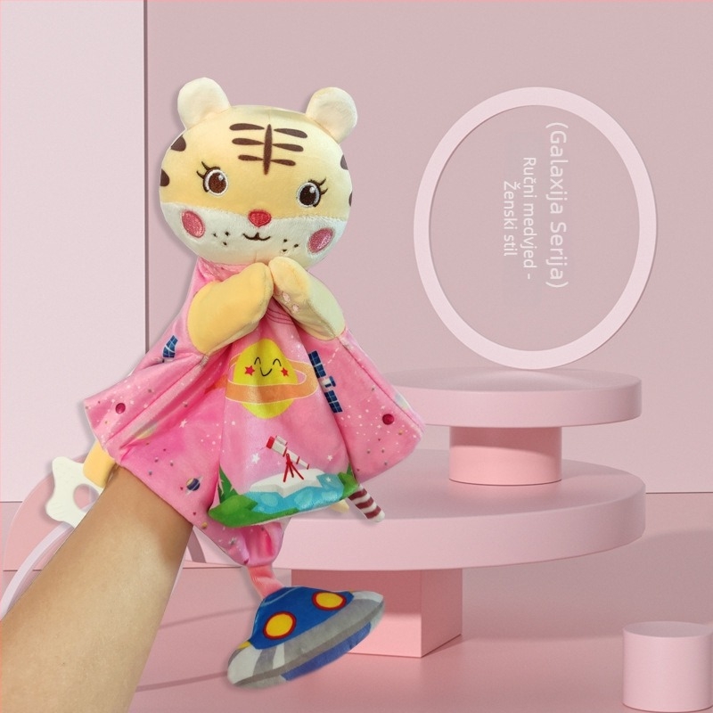 Ručna plišana lutkica s zecom za dojenčad, punilo od down cotton, pliš od spandexa ultra mek, za dob 0–3 godine