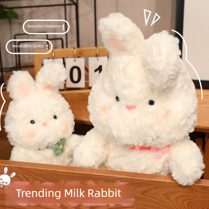 Pluša zeka igračka – kratka pliš, PP pamuk punjenje, prilagodljivo prema slici, za uzrast 15–35 godina