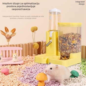 Set za hamstera: posuda za vodu, zdjela za hranu i skrovište — 2-u-1 protivcurenje, plastika, Broj artikla 937408597772