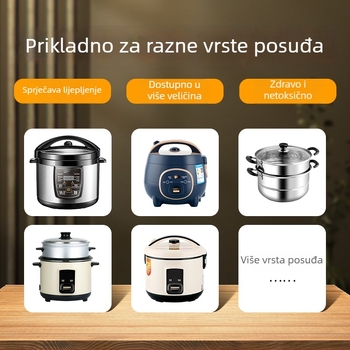 Silikonska podloga za kuhanje riže, protiv izgaranja, okrugla, jednobojna