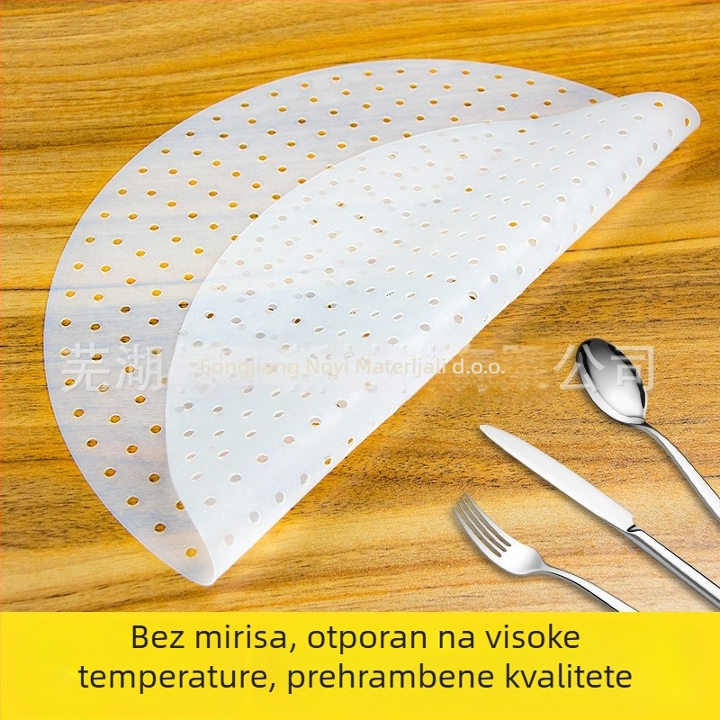 Silikonska podloga za kuhanje riže, protiv izgaranja, okrugla, jednobojna