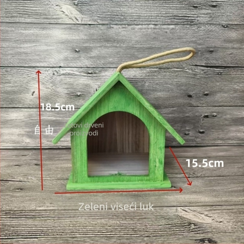 GUOJJ kućica za ptice – dekorativna vanjska ptičja kućica, žica od niskougljičnog čelika, model 1001342634