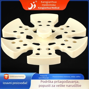 Kružni stalak za prijenos tekućina s graduiranim držačima pipeta, 6 komada, sklopiv, rotirajući