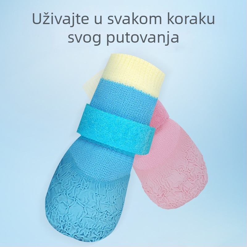 Cipele za pse za sve sezone od gume — vodootporne, protuklizne, otporne na habanje, meki đon.