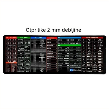 Crtani dizajn, gumena dvostruka podloga za miš s anti-slip površinom, prilagodljiva