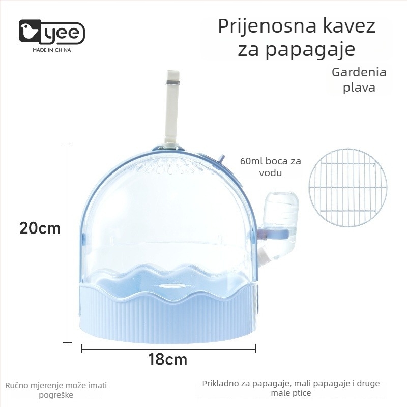 Vanjski prozračni kavez za papige s velikim unutarnjim prostorom – prenosivi ptičji kavez Yee, podrijetlo Šandong